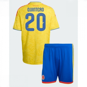 Echipament fotbal Columbia Juan Fernando Quintero #20 Tricou Acasa Mondial 2026 pentru copii şi pantaloni