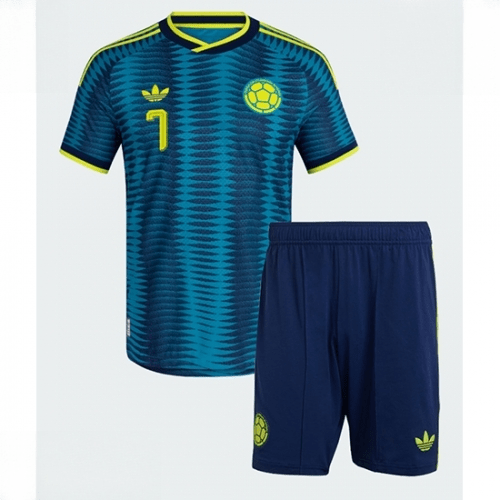 Echipament fotbal Columbia Luis Diaz #7 Tricou Deplasare Mondial 2026 pentru copii şi pantaloni 2 Echipament fotbal Columbia Luis Diaz #7 Tricou Deplasare Mondial 2026 pentru copii şi pantaloni - imagine 2