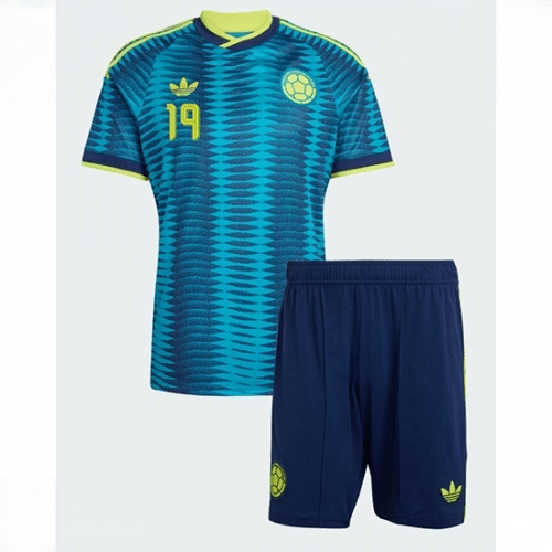 Echipament fotbal Columbia Rafael Santos Borre #19 Tricou Deplasare Mondial 2026 pentru copii şi pantaloni 2 Echipament fotbal Columbia Rafael Santos Borre #19 Tricou Deplasare Mondial 2026 pentru copii şi pantaloni - imagine 2