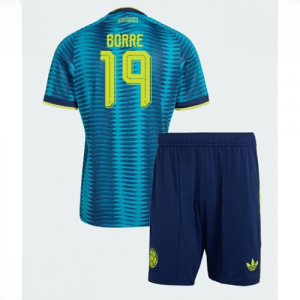 Echipament fotbal Columbia Rafael Santos Borre #19 Tricou Deplasare Mondial 2026 pentru copii şi pantaloni