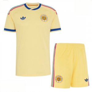 Echipament fotbal Curaçao Tricou Deplasare Mondial 2026 pentru copii şi pantaloni