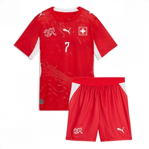 Echipament fotbal Elveția Breel Embolo #7 Tricou Acasa Mondial 2026 pentru copii şi pantaloni 2 Echipament fotbal Elveția Breel Embolo #7 Tricou Acasa Mondial 2026 pentru copii şi pantaloni - imagine 2