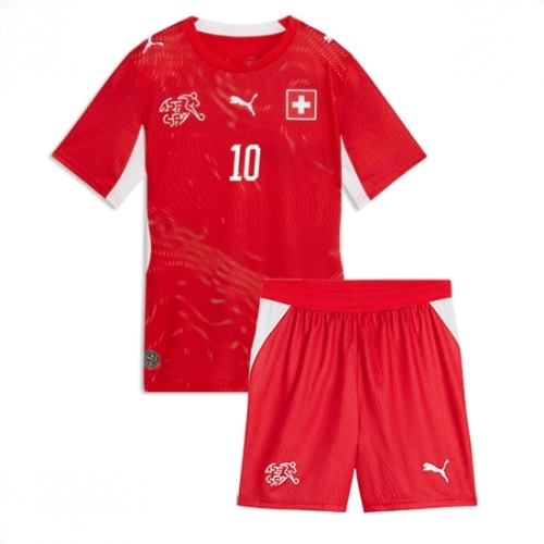 Echipament fotbal Elveția Granit Xhaka #10 Tricou Acasa Mondial 2026 pentru copii şi pantaloni 2 Echipament fotbal Elveția Granit Xhaka #10 Tricou Acasa Mondial 2026 pentru copii şi pantaloni - imagine 2