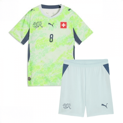 Echipament fotbal Elveția Remo Freuler #8 Tricou Deplasare Mondial 2026 pentru copii şi pantaloni 2 Echipament fotbal Elveția Remo Freuler #8 Tricou Deplasare Mondial 2026 pentru copii şi pantaloni - imagine 2