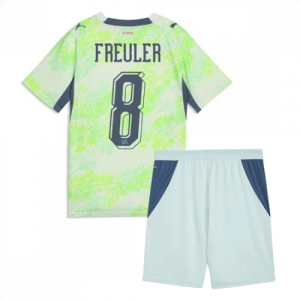 Home 9 Echipament fotbal Elveția Remo Freuler #8 Tricou Deplasare Mondial 2026 pentru copii şi pantaloni