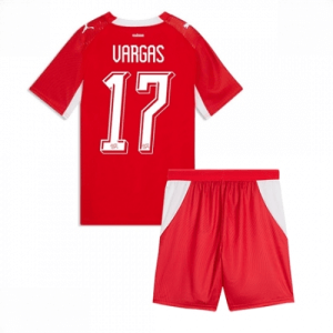 Home 8 Echipament fotbal Elveția Ruben Vargas #17 Tricou Acasa Mondial 2026 pentru copii şi pantaloni