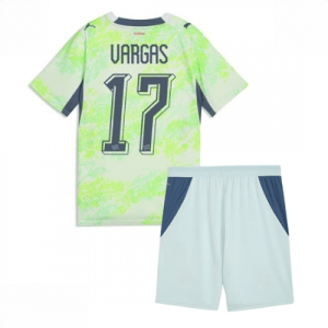 Home 7 Echipament fotbal Elveția Ruben Vargas #17 Tricou Deplasare Mondial 2026 pentru copii şi pantaloni