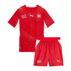 Echipament fotbal Elveția Tricou Acasa Mondial 2026 pentru copii şi pantaloni