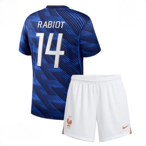 Echipament fotbal Franța Adrien Rabiot #14 Tricou Acasa Mondial 2026 pentru copii şi pantaloni