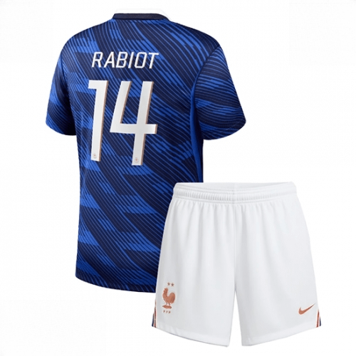 Echipament fotbal Franța Adrien Rabiot #14 Tricou Acasa Mondial 2026 pentru copii şi pantaloni 1 Echipament fotbal Franța Adrien Rabiot #14 Tricou Acasa Mondial 2026 pentru copii şi pantaloni