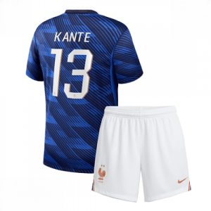 Echipament fotbal Franța Kante #13 Tricou Acasa Mondial 2026 pentru copii şi pantaloni