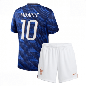 Echipament fotbal Franța Kylian Mbappe #10 Tricou Acasa Mondial 2026 pentru copii şi pantaloni