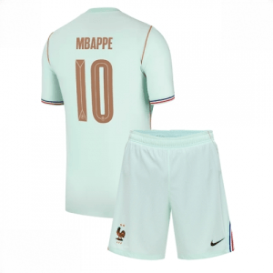 Echipament fotbal Franța Kylian Mbappe #10 Tricou Deplasare Mondial 2026 pentru copii şi pantaloni