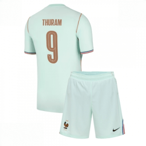 Echipament fotbal Franța Marcus Thuram #9 Tricou Deplasare Mondial 2026 pentru copii şi pantaloni