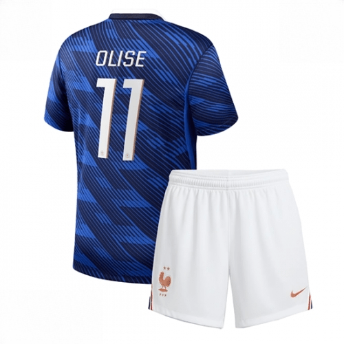 Echipament fotbal Franța Michael Olise #11 Tricou Acasa Mondial 2026 pentru copii şi pantaloni 1 Echipament fotbal Franța Michael Olise #11 Tricou Acasa Mondial 2026 pentru copii şi pantaloni