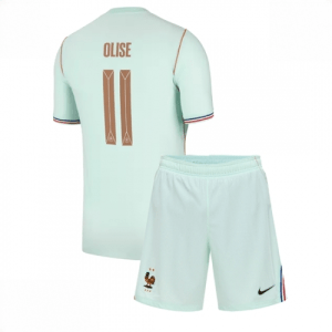 Echipament fotbal Franța Michael Olise #11 Tricou Deplasare Mondial 2026 pentru copii şi pantaloni