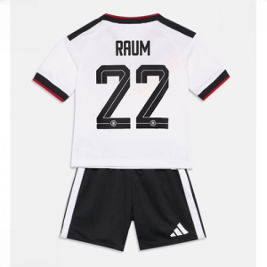 Echipament fotbal Germania David Raum #22 Tricou Acasa Mondial 2026 pentru copii şi pantaloni