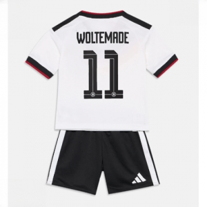 Echipament fotbal Germania Nick Woltemade #11 Tricou Acasa Mondial 2026 pentru copii şi pantaloni