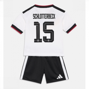 Echipament fotbal Germania Nico Schlotterbeck #15 Tricou Acasa Mondial 2026 pentru copii şi pantaloni