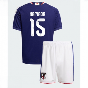 Echipament fotbal Japonia Daichi Kamada #15 Tricou Acasa Mondial 2026 pentru copii şi pantaloni