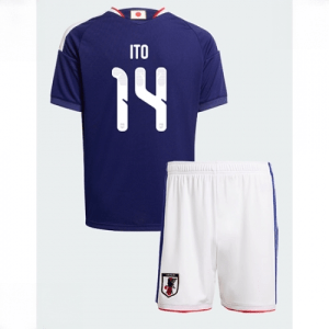 Echipament fotbal Japonia Junya Ito #14 Tricou Acasa Mondial 2026 pentru copii şi pantaloni