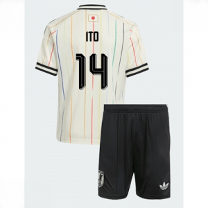 Echipament fotbal Japonia Junya Ito #14 Tricou Deplasare Mondial 2026 pentru copii şi pantaloni