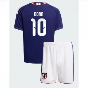 Echipament fotbal Japonia Ritsu Doan #10 Tricou Acasa Mondial 2026 pentru copii şi pantaloni