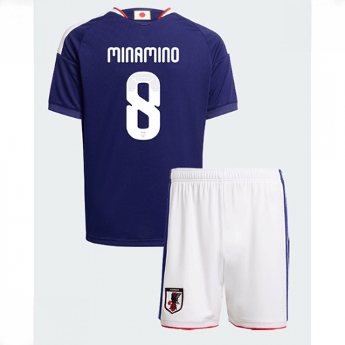 Echipament fotbal Japonia Takumi Minamino #8 Tricou Acasa Mondial 2026 pentru copii şi pantaloni 1 Echipament fotbal Japonia Takumi Minamino #8 Tricou Acasa Mondial 2026 pentru copii şi pantaloni