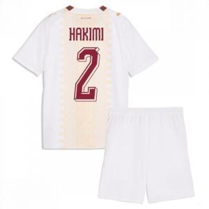 Echipament fotbal Maroc Achraf Hakimi #2 Tricou Deplasare Mondial 2026 pentru copii şi pantaloni