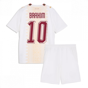 Echipament fotbal Maroc Brahim Diaz #10 Tricou Deplasare Mondial 2026 pentru copii şi pantaloni
