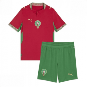 Echipament fotbal Maroc Tricou Acasa Mondial 2026 pentru copii şi pantaloni