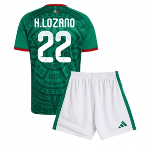 Echipament fotbal Mexic Hirving Lozano #22 Tricou Acasa Mondial 2026 pentru copii şi pantaloni