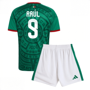 Echipament fotbal Mexic Raul Jimenez #9 Tricou Acasa Mondial 2026 pentru copii şi pantaloni