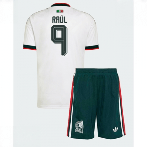 Echipament fotbal Mexic Raul Jimenez #9 Tricou Deplasare Mondial 2026 pentru copii şi pantaloni
