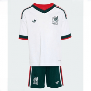 Echipament fotbal Mexic Tricou Deplasare Mondial 2026 pentru copii şi pantaloni