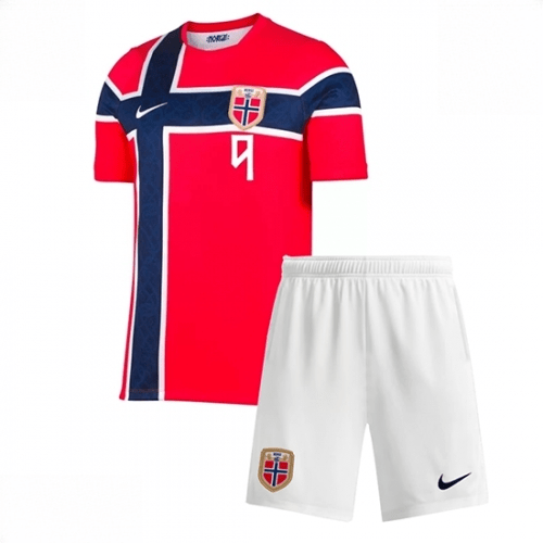 Echipament fotbal Norvegia Erling Haaland #9 Tricou Acasa Mondial 2026 pentru copii şi pantaloni 2 Echipament fotbal Norvegia Erling Haaland #9 Tricou Acasa Mondial 2026 pentru copii şi pantaloni - imagine 2