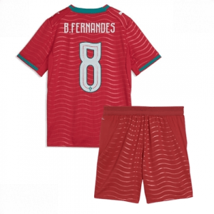 Echipament fotbal Portugalia Bruno Fernandes #8 Tricou Acasa Mondial 2026 pentru copii şi pantaloni