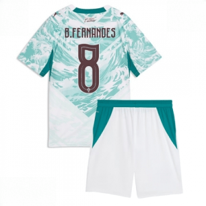 Echipament fotbal Portugalia Bruno Fernandes #8 Tricou Deplasare Mondial 2026 pentru copii şi pantaloni