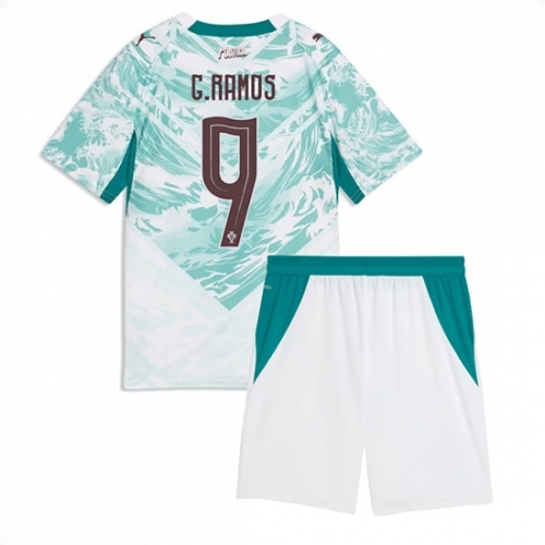 Echipament fotbal Portugalia Goncalo Ramos #9 Tricou Deplasare Mondial 2026 pentru copii şi pantaloni 1 Echipament fotbal Portugalia Goncalo Ramos #9 Tricou Deplasare Mondial 2026 pentru copii şi pantaloni