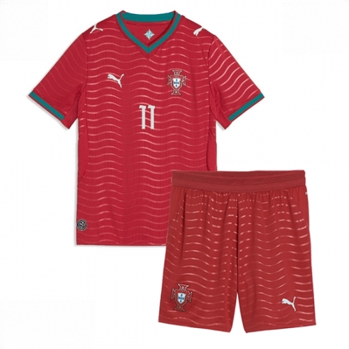 Echipament fotbal Portugalia Joao Felix #11 Tricou Acasa Mondial 2026 pentru copii şi pantaloni 2 Echipament fotbal Portugalia Joao Felix #11 Tricou Acasa Mondial 2026 pentru copii şi pantaloni - imagine 2