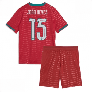 Echipament fotbal Portugalia Joao Neves #15 Tricou Acasa Mondial 2026 pentru copii şi pantaloni