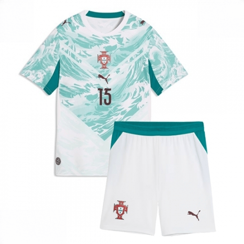 Echipament fotbal Portugalia Joao Neves #15 Tricou Deplasare Mondial 2026 pentru copii şi pantaloni 2 Echipament fotbal Portugalia Joao Neves #15 Tricou Deplasare Mondial 2026 pentru copii şi pantaloni - imagine 2