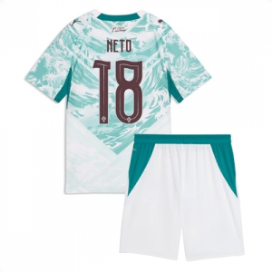 Echipament fotbal Portugalia Pedro Neto #18 Tricou Deplasare Mondial 2026 pentru copii şi pantaloni