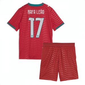 Echipament fotbal Portugalia Rafael Leao #17 Tricou Acasa Mondial 2026 pentru copii şi pantaloni
