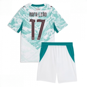 Echipament fotbal Portugalia Rafael Leao #17 Tricou Deplasare Mondial 2026 pentru copii şi pantaloni