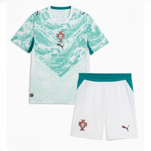 Echipament fotbal Portugalia Tricou Deplasare Mondial 2026 pentru copii şi pantaloni