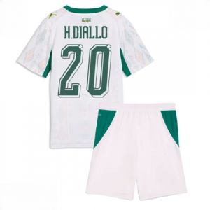 Echipament fotbal Senegal Habib Diallo #20 Tricou Acasa Mondial 2026 pentru copii şi pantaloni