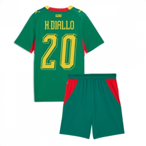 Echipament fotbal Senegal Habib Diallo #20 Tricou Deplasare Mondial 2026 pentru copii şi pantaloni