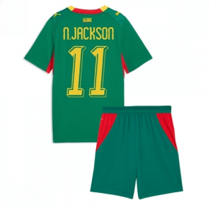 Echipament fotbal Senegal Nicolas Jackson #11 Tricou Deplasare Mondial 2026 pentru copii şi pantaloni