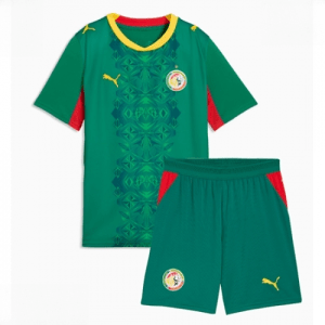 Echipament fotbal Senegal Tricou Deplasare Mondial 2026 pentru copii şi pantaloni